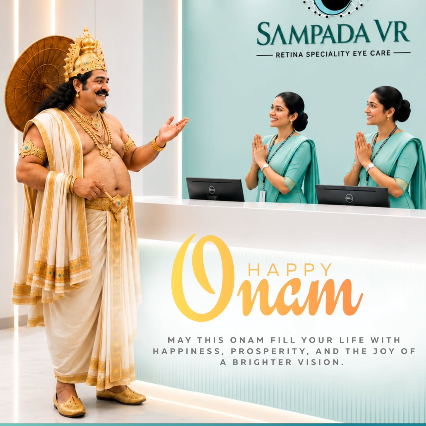 🌸 Happy Onam from Sampada VR Specialty Eye Care! 🌸 May this beautiful festival of togetherness fill your life with happiness, prosperity, love, and countless…